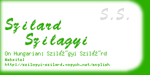 szilard szilagyi business card